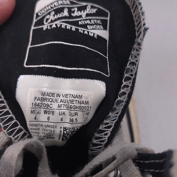 Converse Chuck Taylor All Star Sneaker Shoe Womens Size 6 164209C White Black - Picture 10 of 10